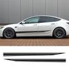 2PCS For Tesla Model 3 Car Body Side Sticker Striped Racing Style Decor Decal  Vinyl Cover Auto Tuning Accessories