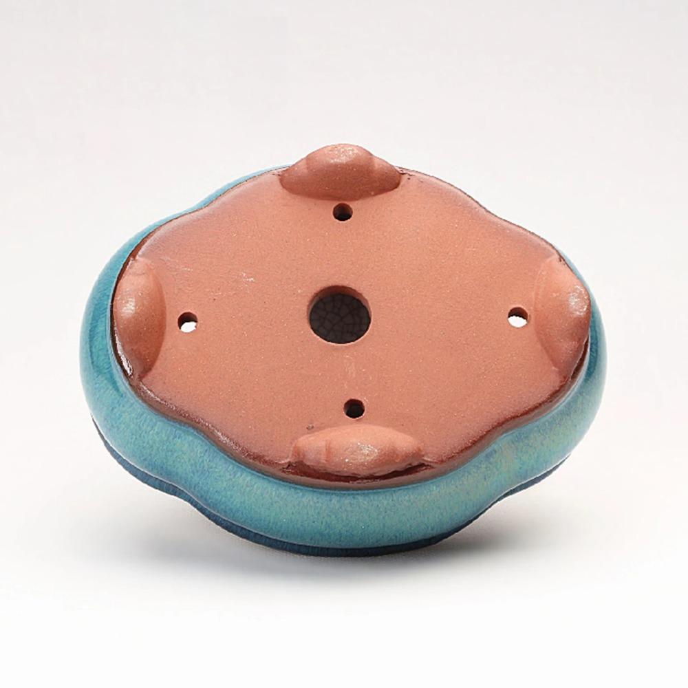 Creative Chinese Style Bonsai Flowerpot Ventilate Purple Sands Ceramic Craft Plant Pot Planter for Home Office Home Decor