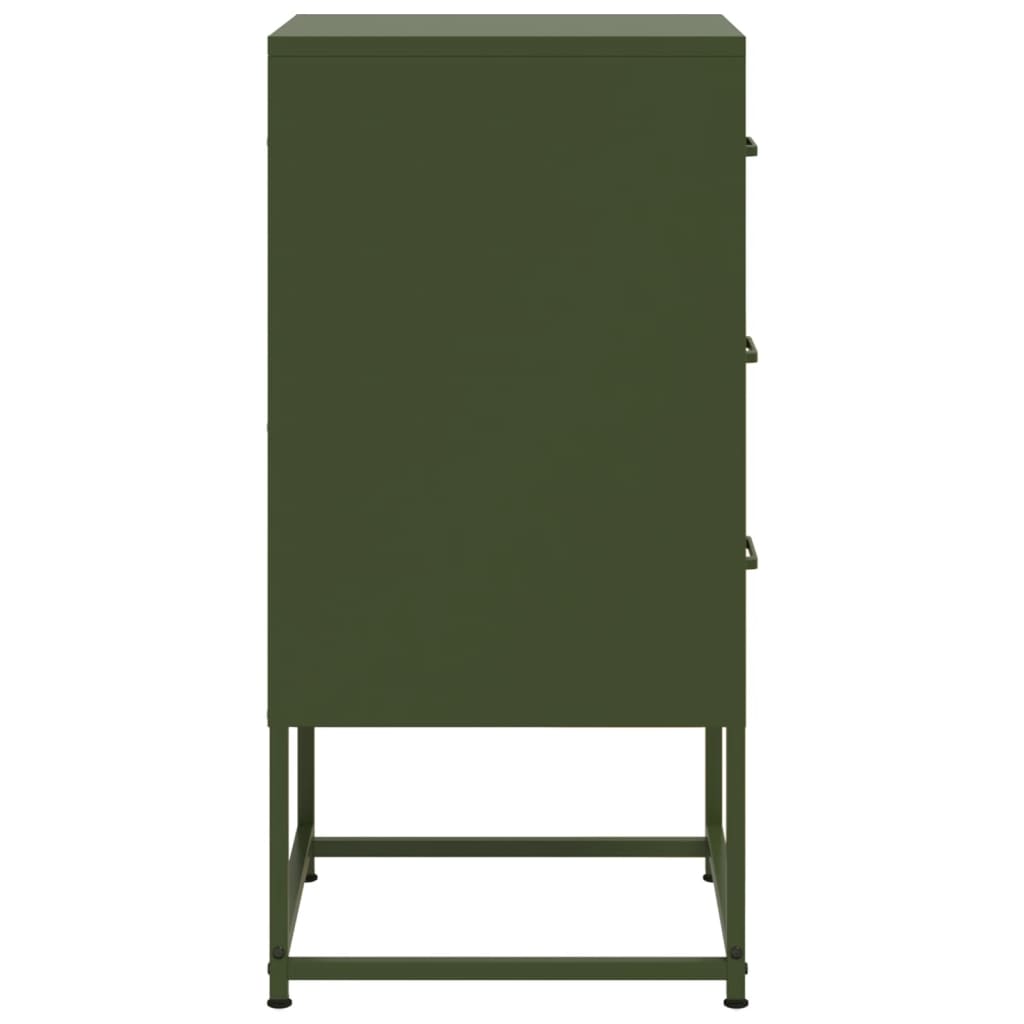 Nightstand Olive Green 36 X 39 X 78 Cm Steel