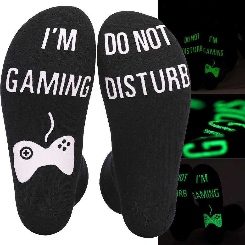 Trendy Luminous Gaming Socks: Sweat-Absorbing, Non-Slip, Large-Size