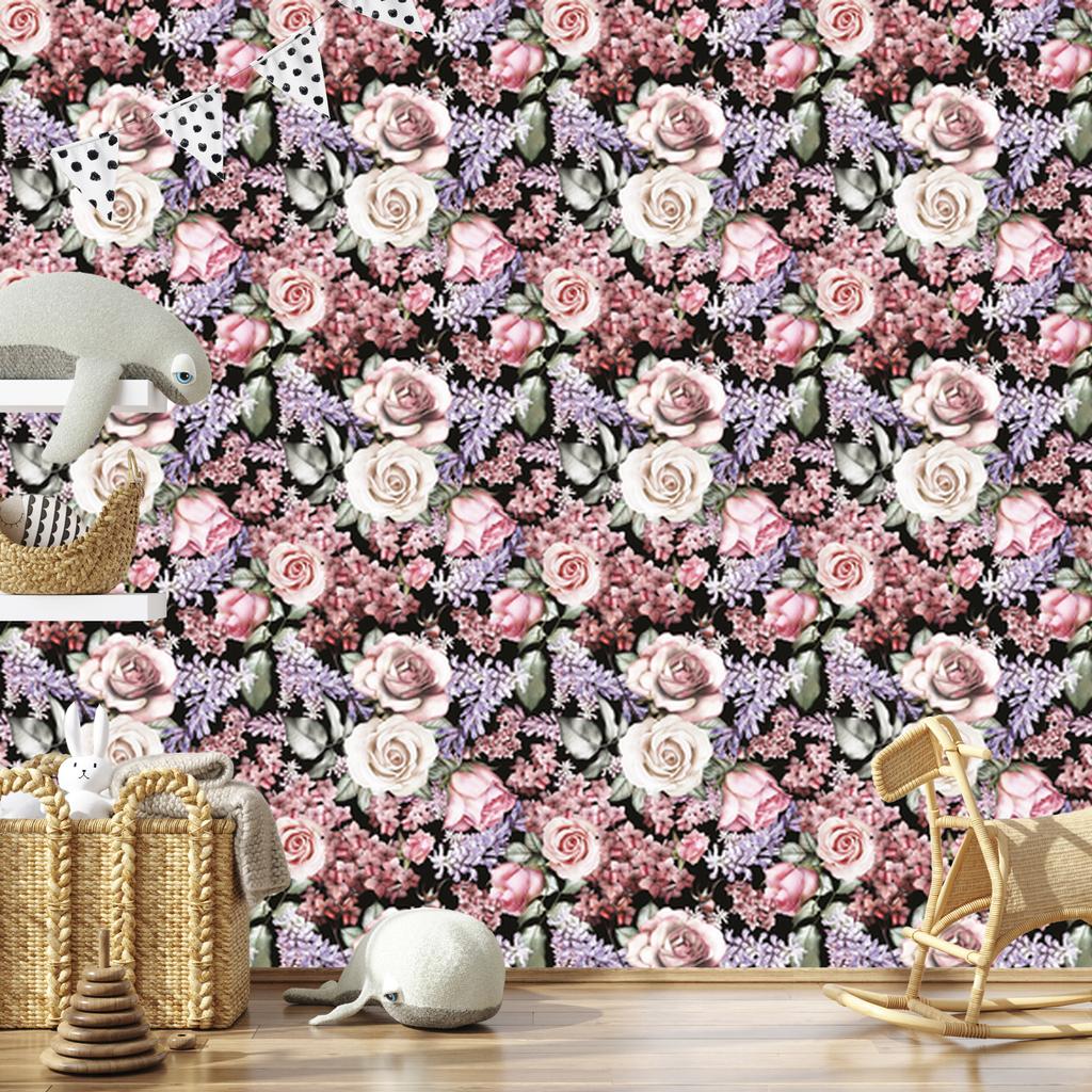 Colorful Roses Wallpaper for Living Room and Bedroom 50x1000