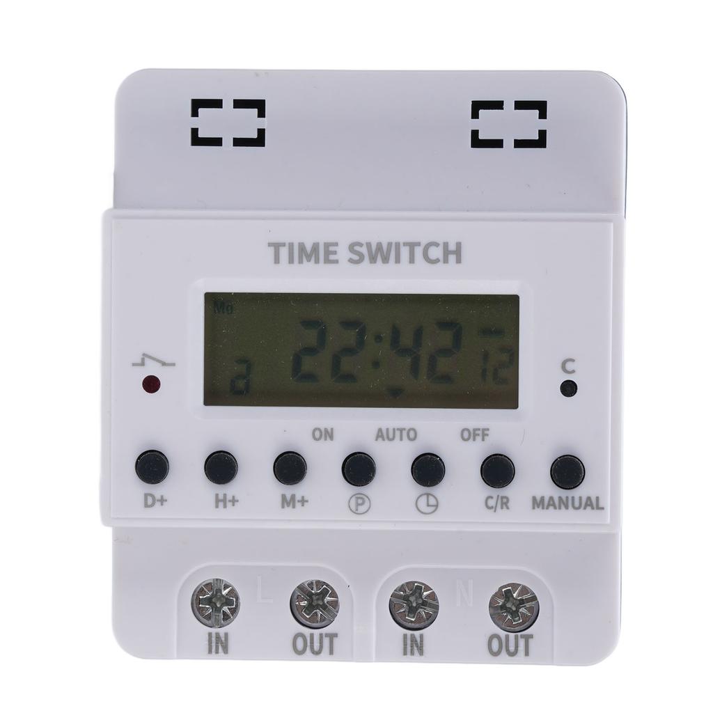Digital Timer Switch 60A Weekly 7 Days Programmable Din Rail Mount for Farm Timed Irrigation