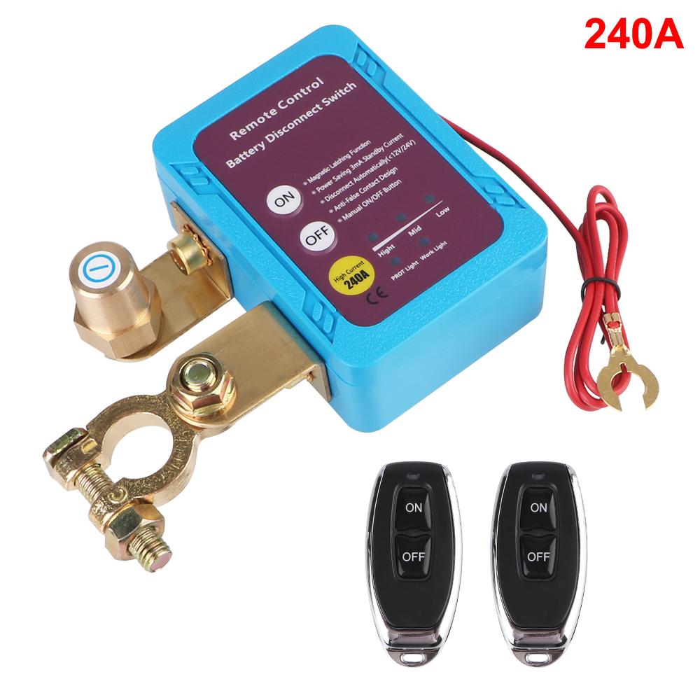 Control Switch Car Accessories For Auto Remote Battery Disconnect Switch Kill Switch 12V 240A Automatic Power Shut Off Switch Leakage Protection