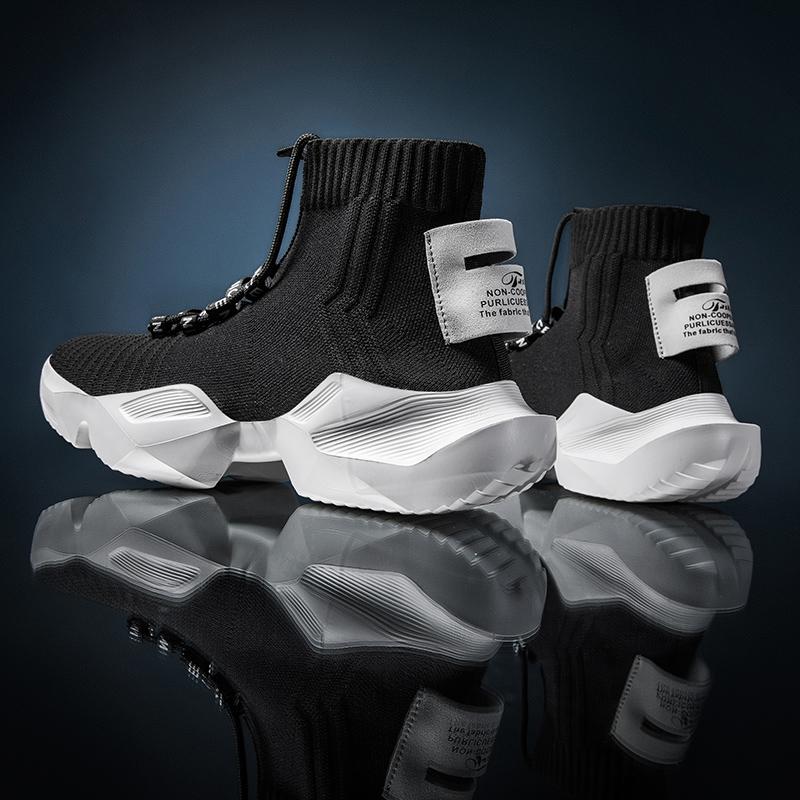 Stivali Uomo 2024 Tomaia in Maglia Traspirante Scarpe Sportive Calzini Sneakers Scarpe Uomo High Top Scarpe da Corsa