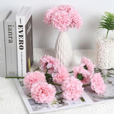 2 Bunches Artificial Carnations Total 12 Heads Silk Faux Flowers for Funeral Arrangements Wedding Bouquets Cemetery Wreaths DIY Crafts