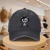 Mens Baseball Cap with Cute Cartoon Black Cat Fashionable Casual Adjustable Hat for SpringAutumn Outings Travel Beach Vac