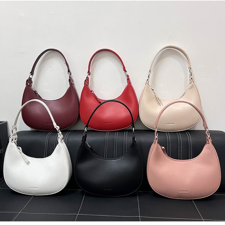 New Women's Shoulder Bag Portable Oblique Half-moon Bag