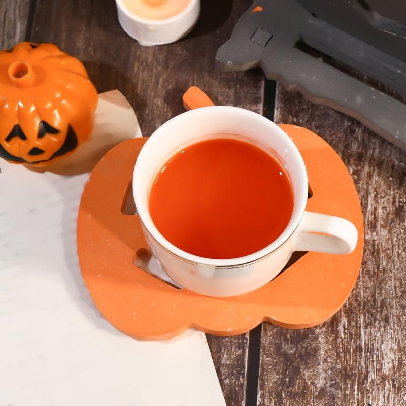 Pumpkin Coaster Silicone Mold For Baking Crafting Art Halloween Home Decoration With Easy Releases Designs