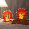 Ninja Eye Pattern LED Night Light 8cm Crystal Plate USB Desk Lamp for Bedroom Decor Gift Set