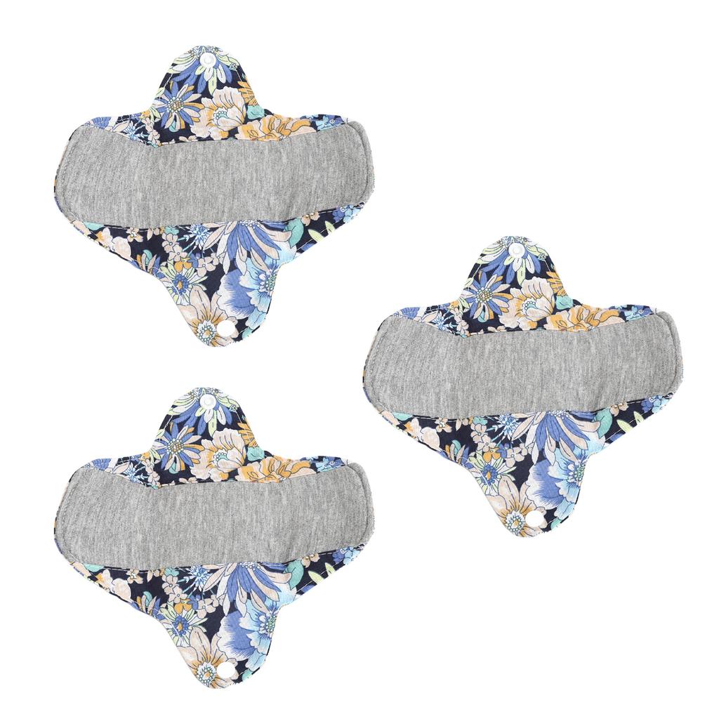 Washable Feminine Pads Leakage Proof Strong Absorbent Breathable Reusable Cotton Menstrual Pads 3pcs MSH007