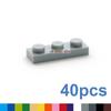 High-Quality 40Pcs/Lot Self-assembly High-Quality Blocks High-Quality Building Construction Pieces High-Quality Thin High-Quality 1X3 High-Quality