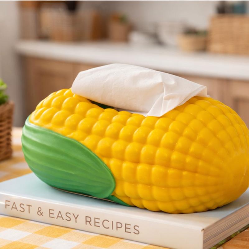 Mais-Form Taschentuchbox Weiche Wasserdichte Taschentuchbox Abdeckung Silikon Wiederverwendbar Feuchttuchbox Halter Badezimmer Küche Papierhalter