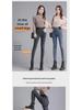 Women's Plus Size High Waist Velvet Pencil Pants - Slim Fit, Elastic, for Autumn/Winter
