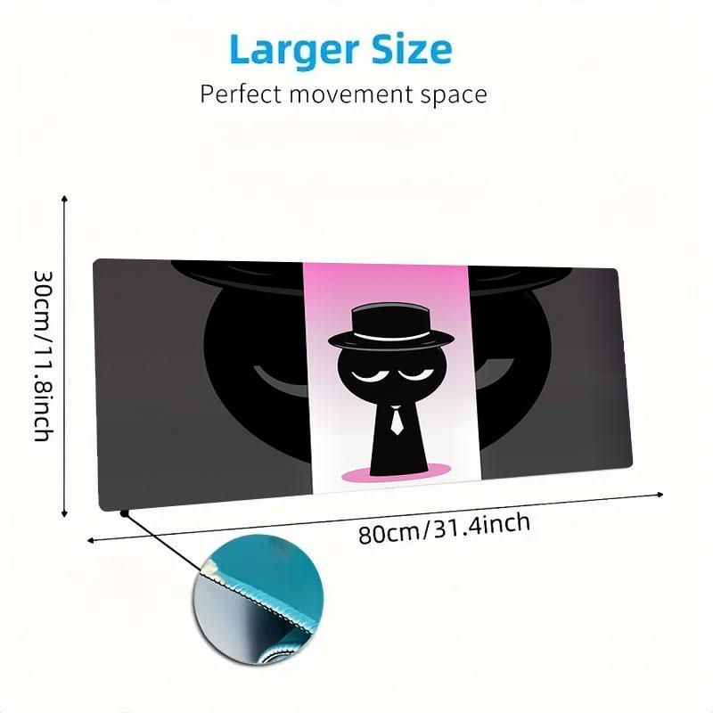 Cartoon Mouse Pad, Large Gaming Desk Mat, Non-slip XXL Mousepad for Laptop & Tablet, Mini PC Playmat with Stitched Edges
