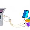 USB Multi Charging Cable 3 in1 Multiple Phone Charger Cord USB C Multi Cable with Type C MicroUSB for Phones Tablets