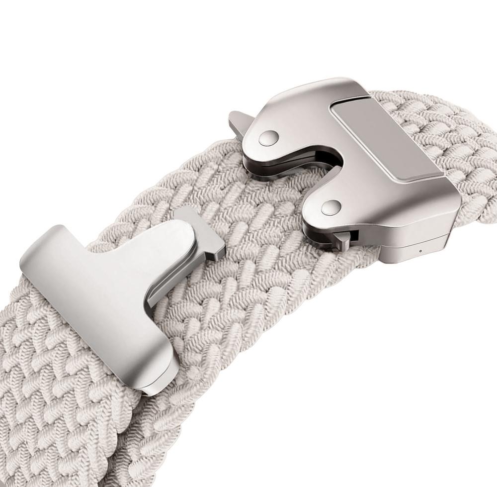 Braided Nylon Strap with Buckle for Apple Watch 1/2/3/4/5/6/7/8/9/10/11/SE 38/40/41/42mm - Beige