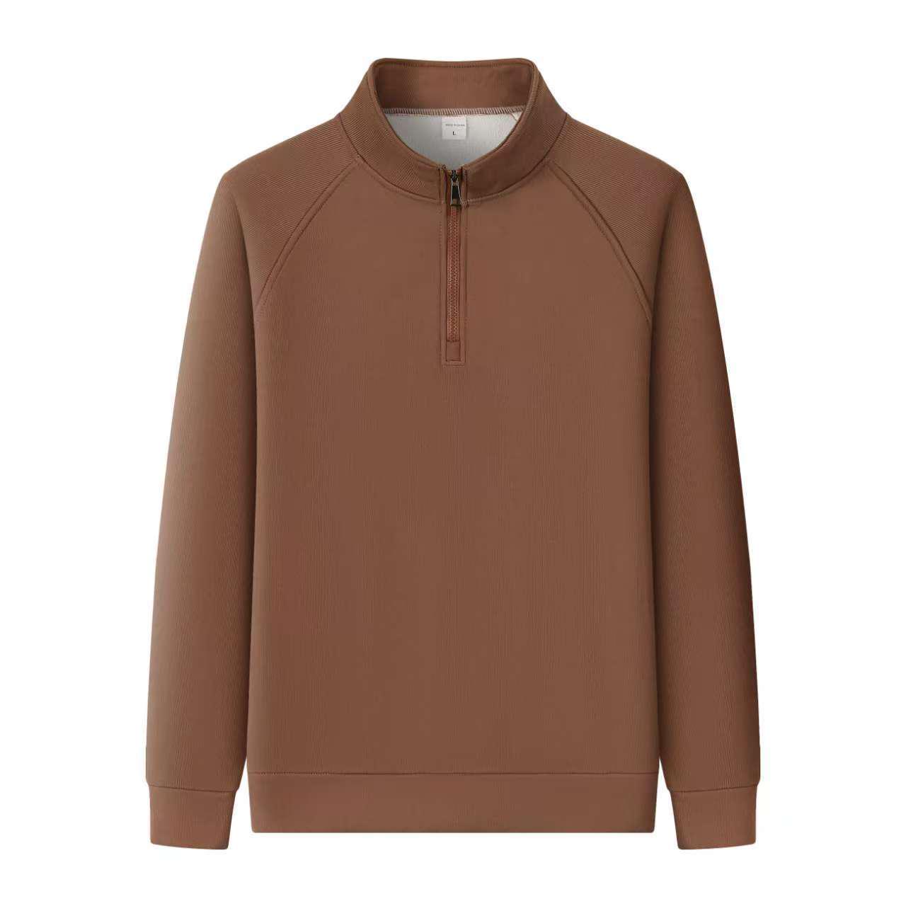 2025 Men s Embroidered Coral Fleece Hoodie - Long Sleeve Spring/Autumn Casual Pullover Jacket S