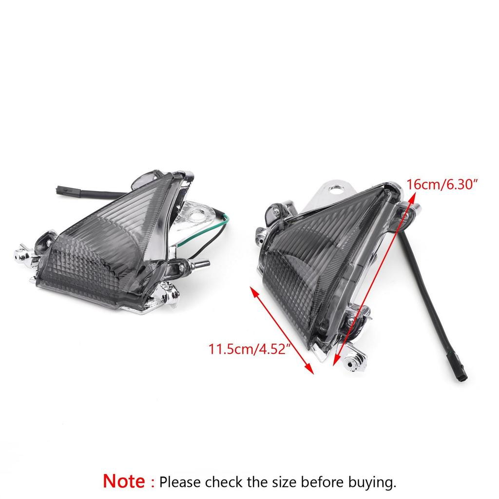 Front Turn Signals Lens For Kawasaki ZX10R 2004-2005 Smoke
