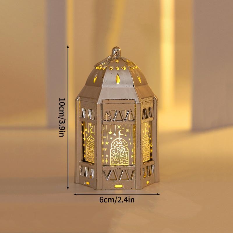 Ramadan Dekorationen Kerzenlampe 2026 Eid Mubarak HängeLaterne Muslimisches Geschenk Ornament Ramadan Mond und Sterne Nachtlicht