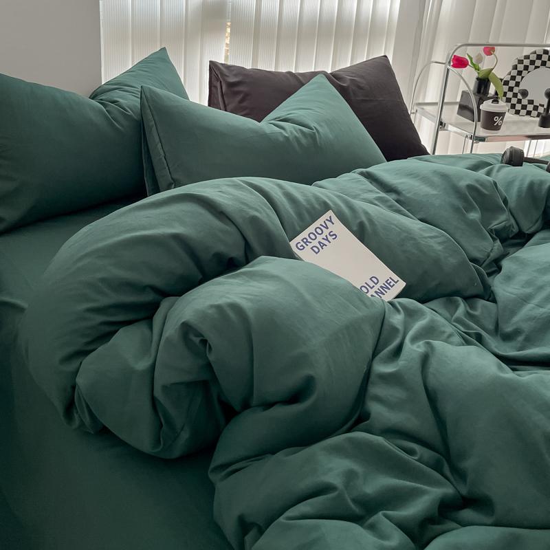 Cozy Bedding Set 3Pcs,1 Duvet Cover with Zipper Closure,2 Pillowcases,Solid Color,Super Soft, Machine Washable, Colorfast