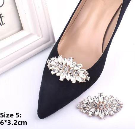 Detachable Rhinestone Shoe Clips DIY Shoe Ornaments European American Style Decorative Accessories for High Heels Wedding