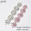 1X DIY Flower Diamante Rhinestone Crystal Trimming Chain Patch Sewing Trim Decor