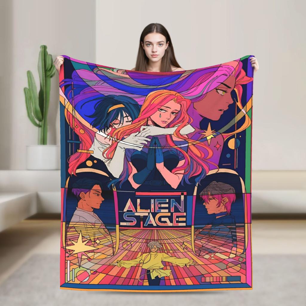 Luka Alien Bühnen Decken Super Weiche Neuheit Plüsch Überwurfdecke für Sofa Bett Dekorative Flanell Tagesdecke Bettbezug