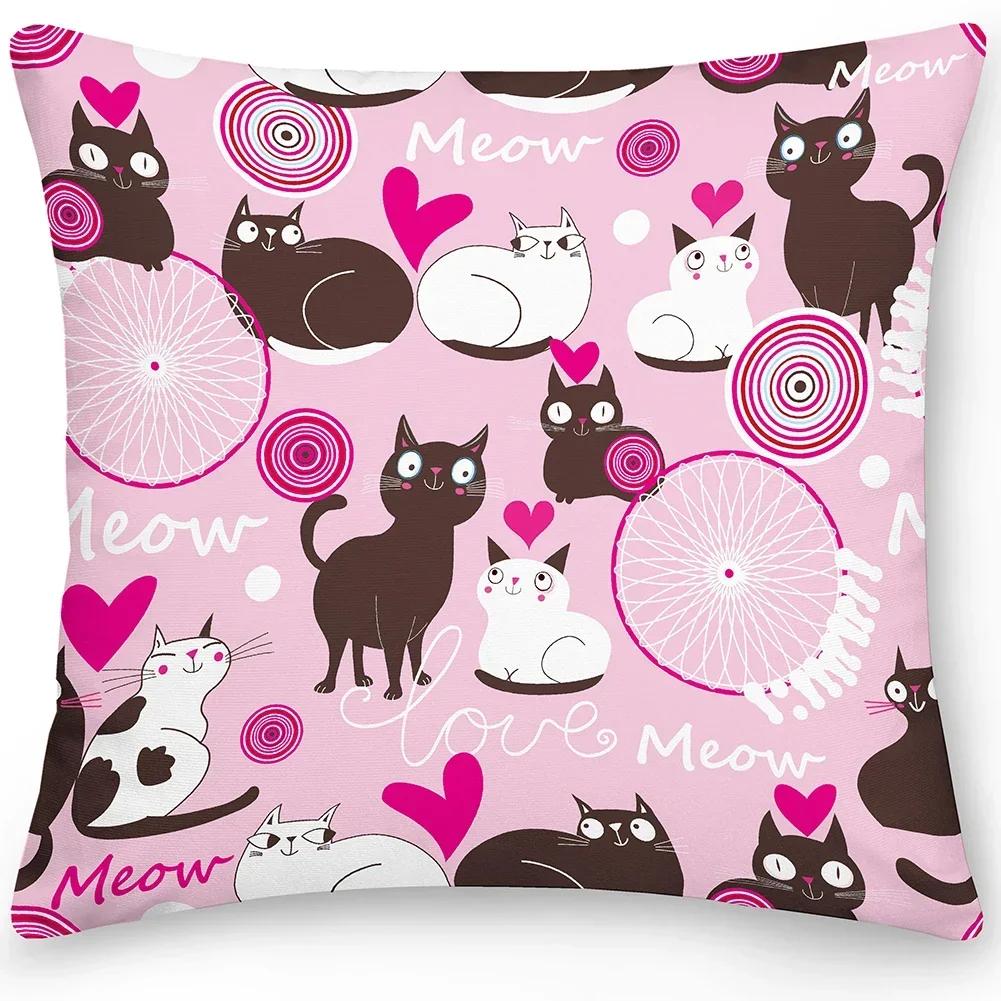 

Квадратный чехол для подушки, подушка для собаки, кошки, коалы, дивана, риса, двусторонняя, с изображением животных 66x66cm