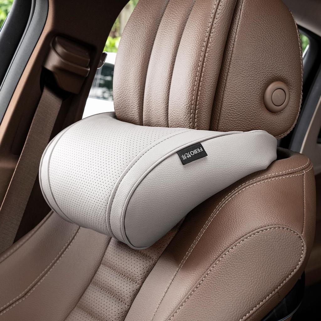 Car Neck Protection Pillow Headrest—Compatible with Maybach, BMW, Tesla; Lumbar Support, Seat Backrest