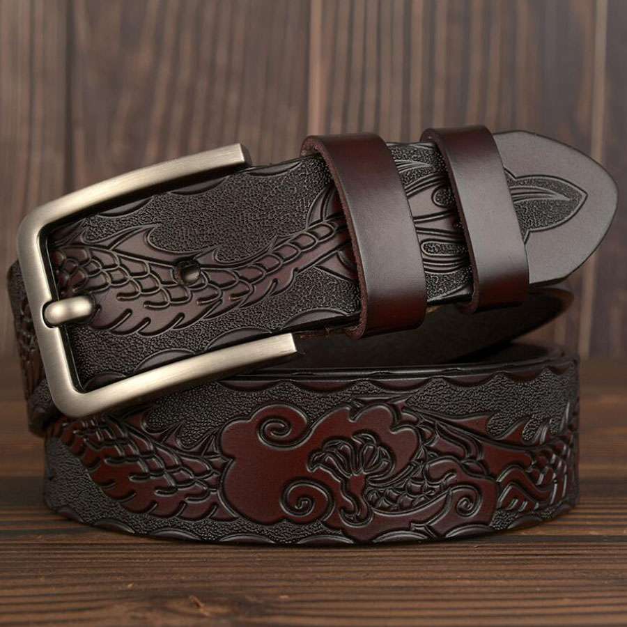 

Leather Belt NEW Men Pin Buckle Belt Brand Design Strap Ceinture Hommes Waistband Male,Leather Belt for Men Width:3.6cm 120 кавовий