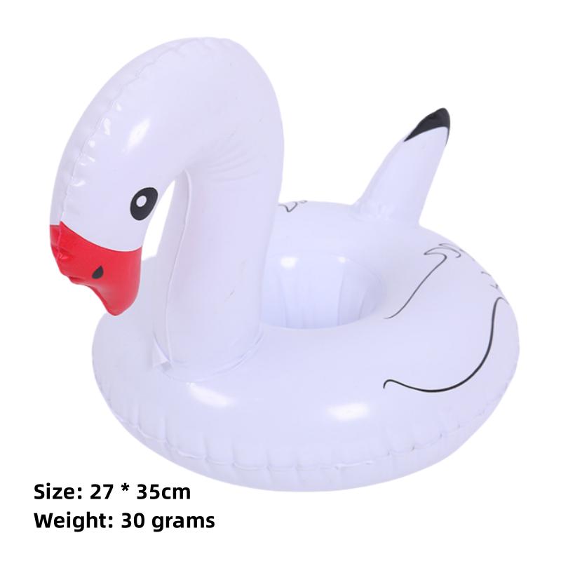 1Pcs Floating Cup Lnflatable Flamingo Beverage Cup Holder Swimming Pool Coaster Floating Device Pink Toy Beverage Holder