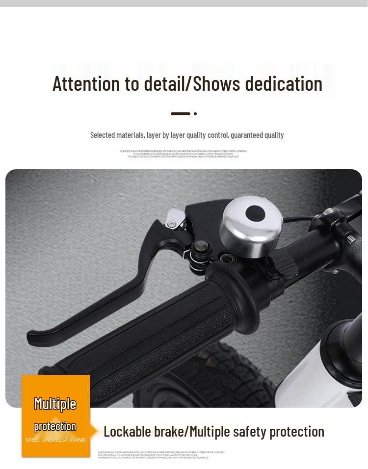 Adjustable Electric Kids' Bicycle for Ages 3-12 - Suitable for Boys and Girls