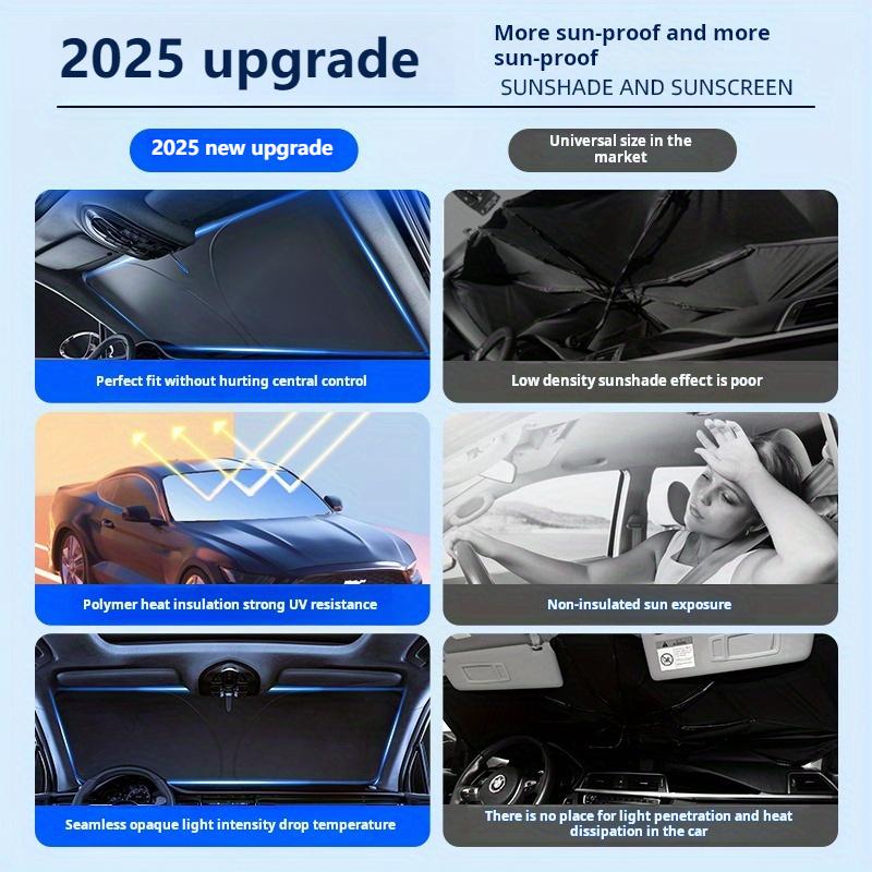 240T Thickened Automotive Glass Sunshade,Thermal Front Window Shade for Interior Accessories Fit for Cars,Trucks,SUVs