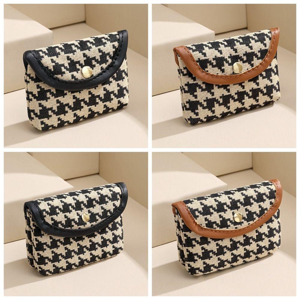 Zipper Coin Purse Fashionable Handbag Women Mini Ultra-thin Short Style Small Purse Large Capacity Key Card Bag Square Coin Bag