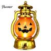 Durable Plastic Lamp Halloween Pumpkin Lantern, Flickering LED Lamp, Vintage Handheld Spooky Night Decor Oil for Tabletop Indoor Outdoor Party