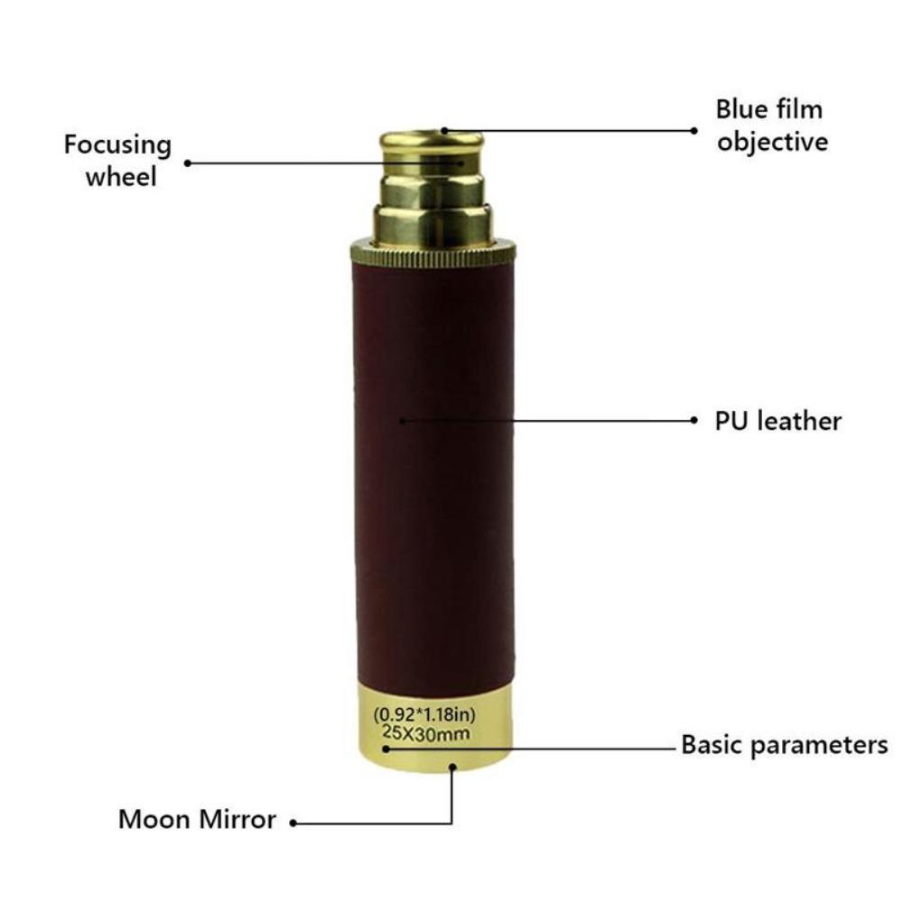 [Retro Monocular Telescope] Foldable Retro Monocular Telescope - Portable for Games, Traveling, Hiking, Hunting, Camping