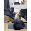 Set of 2 Midnight Blue Garance Wash Mitts 15 X 21 Cm