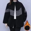 Autumn and Winter Lambswool Coat Updated Fur Integrated Granular Wool Coat Women Relaxed Fit Plus Size Womens Clothing