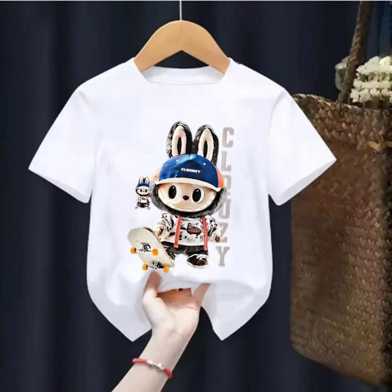 

Cartoon Plush Anime Children s Printed T-shirt 2-12-year-old Boys and Girls Popular T-shirt Summer Fun Top Kids 110