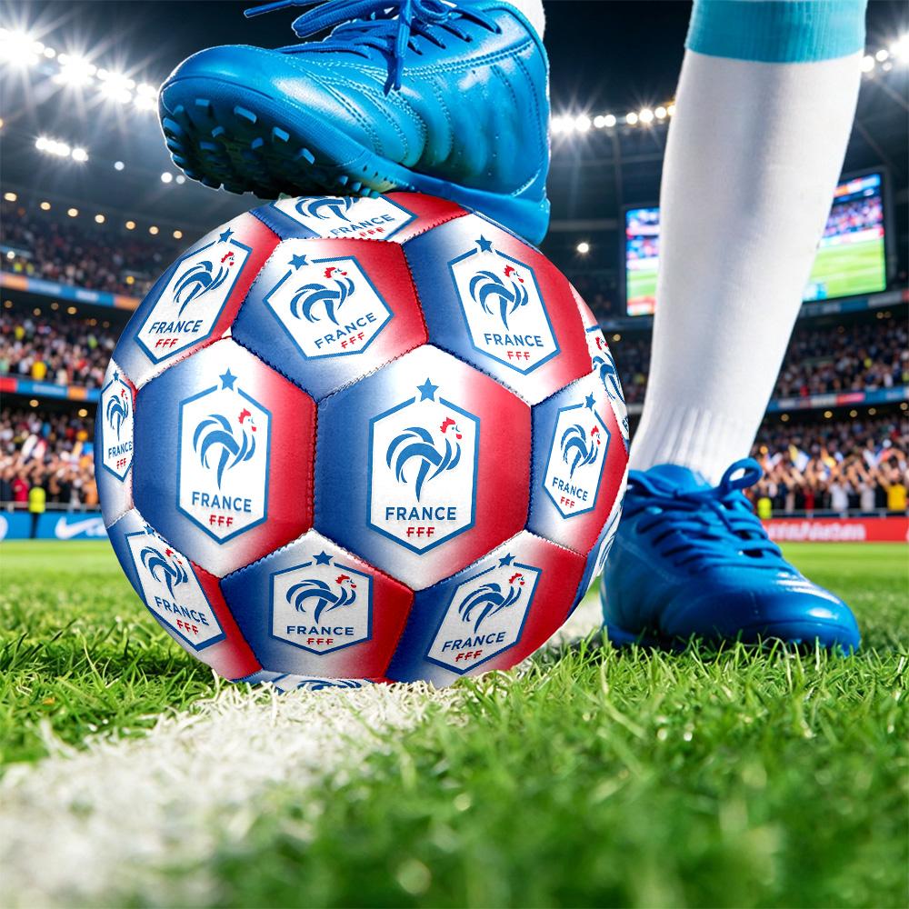 Pallone da Calcio Misura 5 Stampato France Football Resistente all'Usura Standard per Allenamento Adulti Regalo per Fan per Partite Sportive Indoor Outdoor