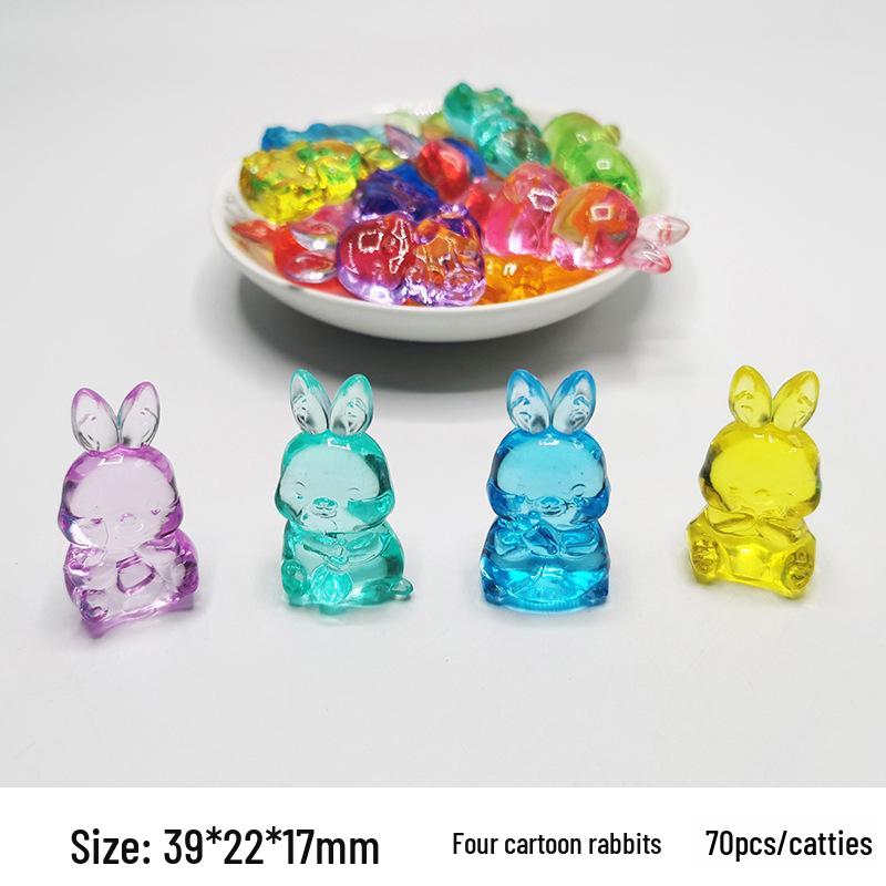 Colorful Mini Acrylic Milk Bottle Cartoon Ornaments - Cute Handmade DIY Decorative Accessories