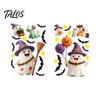 Holiday Party Supplies 2Pcs Cute Ghost Halloween Static Window Stickers, PVC Waterproof Cartoon Pumpkin Bat And No Glue Glass Adhesives Star