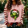 Women's Christmas Print Long Sleeve Neck Pullover Sweatshirt