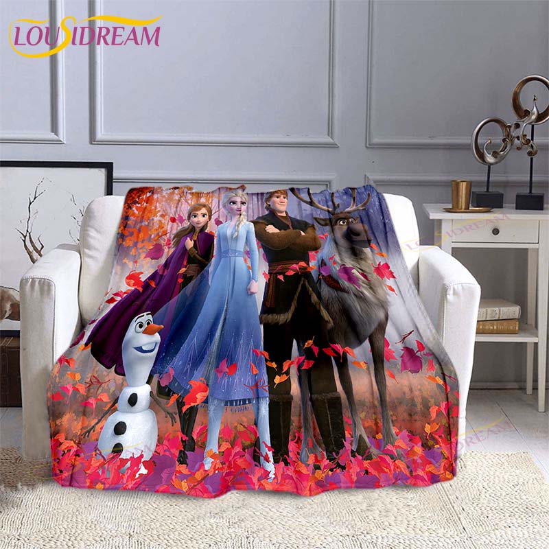 Gefrorene Mode-Decke Anime Flanell Bett-Überwurf Weiche 3D-bedruckte Cartoon-Decke Sofa Reise Camping Kinderdecke