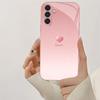 Rosa herzförmige metallische Lackglas-Handyhülle geeignet für Samsung Galaxy S26 S25 S24 S22 S21 S20 FE/Ultra/Plus stoßfest