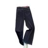 Women's Fleece-lined High-waisted Slim-fit Jeans, 2024 Autumn/Winter Straight-leg Versatile Pants