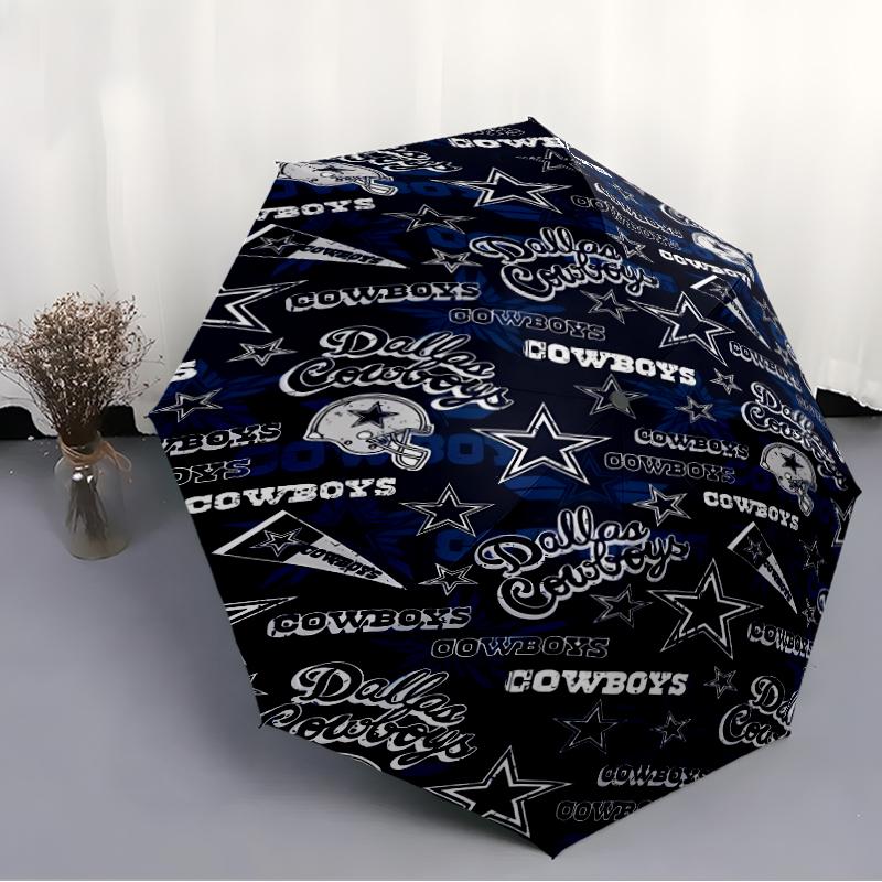 Printed Dallas Cowboys Folding Umbrella,Outdoor,Leisure,And Travel Umbrella,Durable Umbrella Fabric,Birthday And Holiday Gift