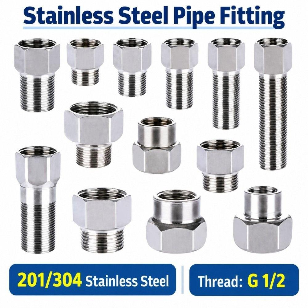 Hex Head Stainless Steel Coupling Female To Male Coupler for Water Gas Oil Pipe