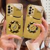 Brilliant golden ring For Samsung A 01 52S A04 A05S A10 A12 A13 22 23 24 36 42 M02 Note 10 20Ultra 8 9 Golden glass phone case