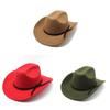 Summer Wool Felt Fedora Hat With Wide Brim Breathable Sunshade For Women And Men